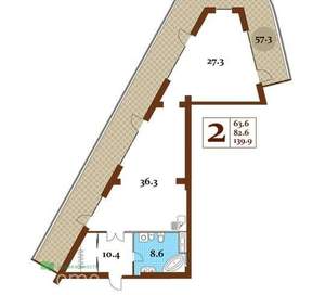 1-к квартира, вторичка, 140м2, 14/14 этаж