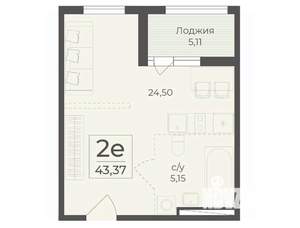 2-к квартира, вторичка, 43м2, 11/15 этаж