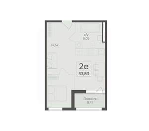 2-к квартира, вторичка, 54м2, 2/18 этаж