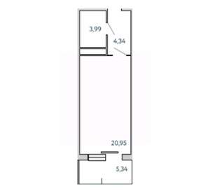 1-к квартира, вторичка, 35м2, 5/10 этаж