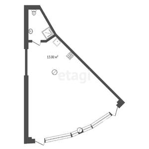 2-к квартира, вторичка, 60м2, 1/9 этаж