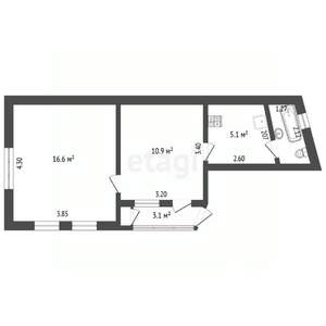 2-к квартира, вторичка, 40м2, 2/3 этаж