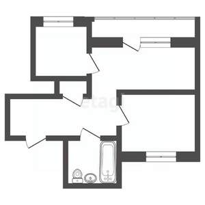 2-к квартира, вторичка, 53м2, 9/12 этаж
