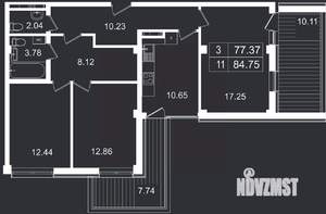 3-к квартира, вторичка, 85м2, 2/8 этаж