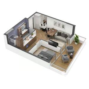 2-к квартира, строящийся дом, 52м2, 9/11 этаж