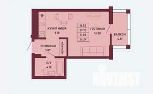 Студия квартира, вторичка, 31м2, 8/16 этаж