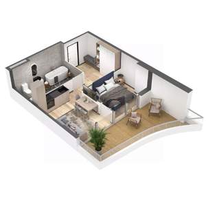 2-к квартира, строящийся дом, 51м2, 10/11 этаж