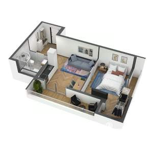 2-к квартира, строящийся дом, 52м2, 7/7 этаж