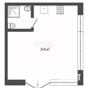 Студия квартира, вторичка, 24м2, 4/4 этаж