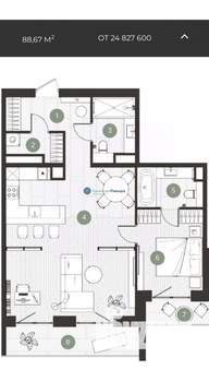 3-к квартира, вторичка, 88м2, 2/7 этаж