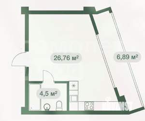Студия квартира, вторичка, 38м2, 2/8 этаж