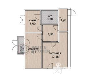 2-к квартира, вторичка, 40м2, 2/4 этаж