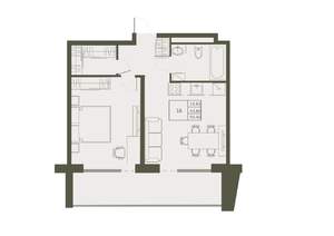 1-к квартира, вторичка, 55м2, 8/22 этаж
