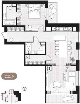 2-к квартира, строящийся дом, 98м2, 5/9 этаж