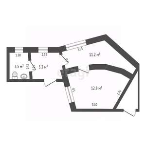 1-к квартира, вторичка, 98м2, 1/1 этаж