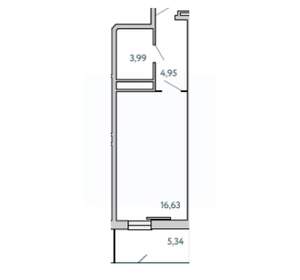 1-к квартира, вторичка, 31м2, 2/10 этаж