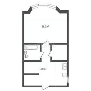 2-к квартира, вторичка, 80м2, 2/3 этаж