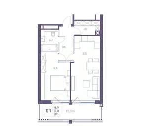 1-к квартира, вторичка, 59м2, 1/8 этаж