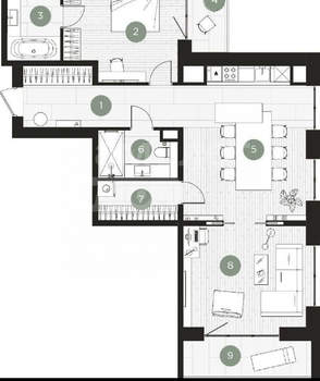 3-к квартира, вторичка, 97м2, 9/9 этаж