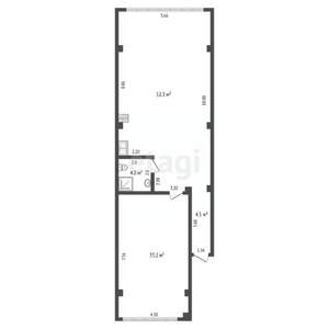 2-к квартира, вторичка, 94м2, 2/6 этаж