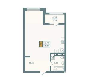 Студия квартира, вторичка, 55м2, 8/9 этаж