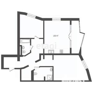 2-к квартира, вторичка, 106м2, 10/18 этаж