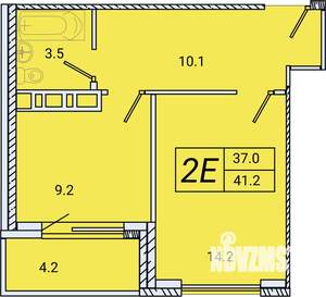 1-к квартира, вторичка, 42м2, 7/8 этаж