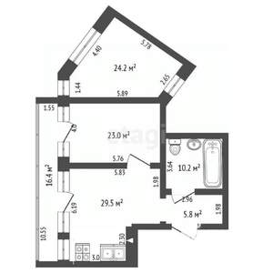 3-к квартира, вторичка, 98м2, 1/15 этаж
