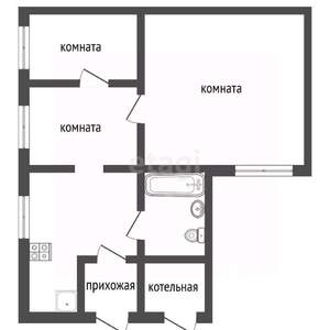 3-к квартира, вторичка, 42м2, 1/1 этаж