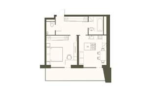 1-к квартира, вторичка, 56м2, 9/22 этаж