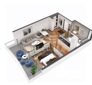 Студия квартира, строящийся дом, 57м2, 5/11 этаж