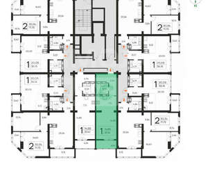 Студия квартира, вторичка, 37м2, 13/19 этаж