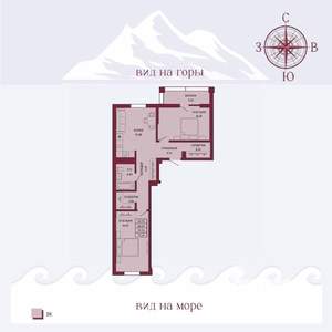 2-к квартира, вторичка, 71м2, 8/16 этаж