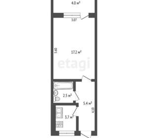 1-к квартира, вторичка, 29м2, 4/5 этаж
