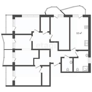 4-к квартира, вторичка, 140м2, 5/16 этаж