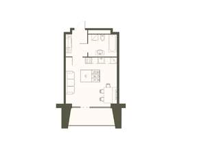 1-к квартира, строящийся дом, 38м2, 8/22 этаж