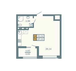 Студия квартира, вторичка, 38м2, 5/9 этаж