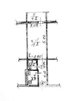 1-к квартира, вторичка, 31м2, 1/5 этаж
