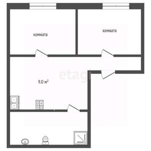 2-к квартира, вторичка, 45м2, 1/4 этаж