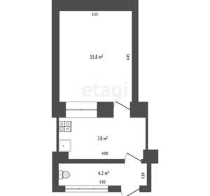 1-к квартира, вторичка, 28м2, 1/2 этаж