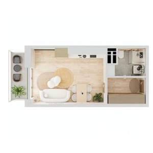 Студия квартира, вторичка, 41м2, 3/19 этаж