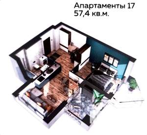 2-к квартира, вторичка, 56м2, 4/8 этаж