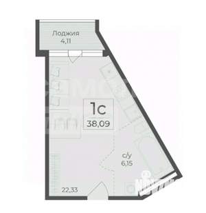 1-к квартира, вторичка, 40м2, 4/15 этаж