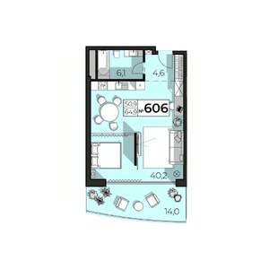 2-к квартира, строящийся дом, 65м2, 6/6 этаж