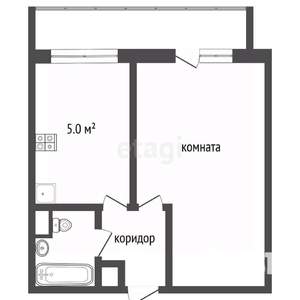 1-к квартира, вторичка, 34м2, 2/5 этаж