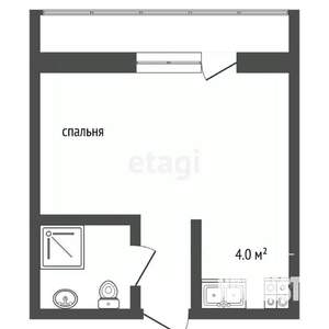 Студия квартира, вторичка, 37м2, 6/9 этаж
