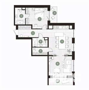 3-к квартира, строящийся дом, 98м2, 2/9 этаж