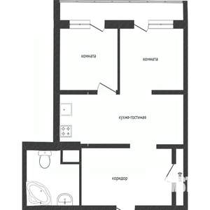 2-к квартира, вторичка, 48м2, 5/8 этаж