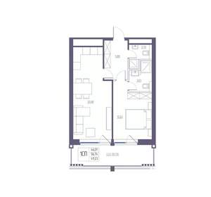 1-к квартира, вторичка, 57м2, 3/8 этаж