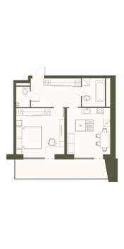 1-к квартира, вторичка, 56м2, 4/22 этаж